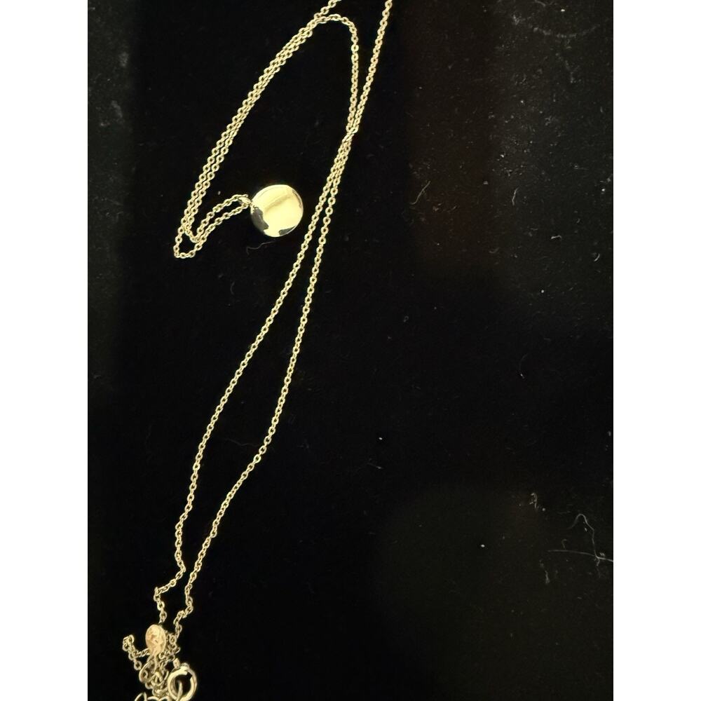 Ann Taylor LOFT Gold Tone Circle Drop Pendant Necklace 24–26 Inch